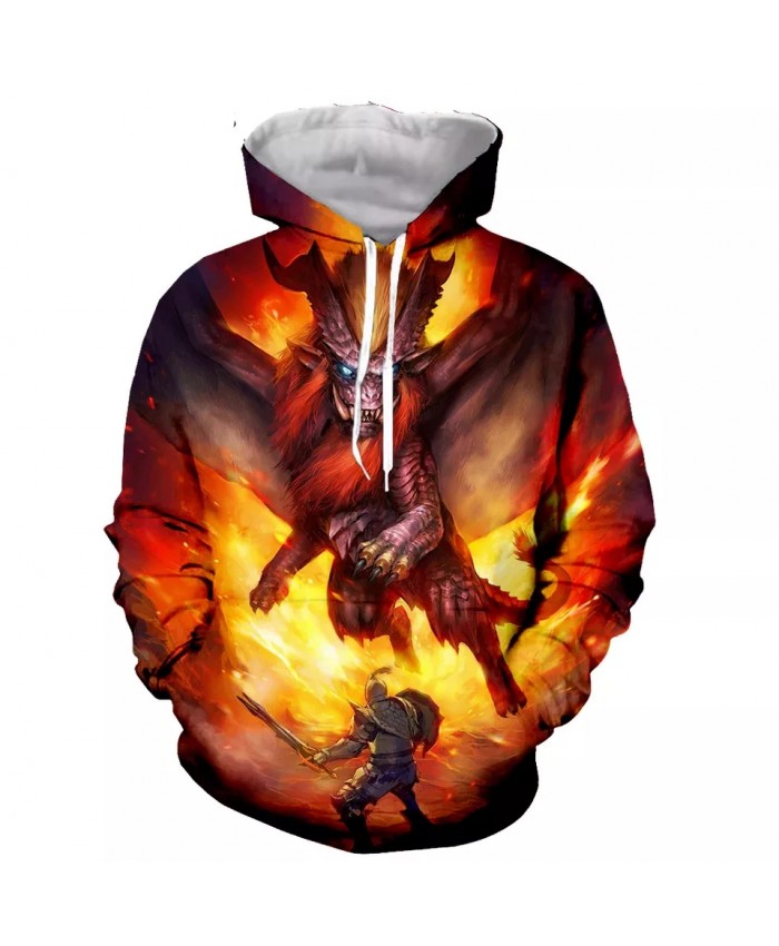 Monster hunter Fashion Long Sleeves 3D Print Hoodies Sweatshirts Jacket ...