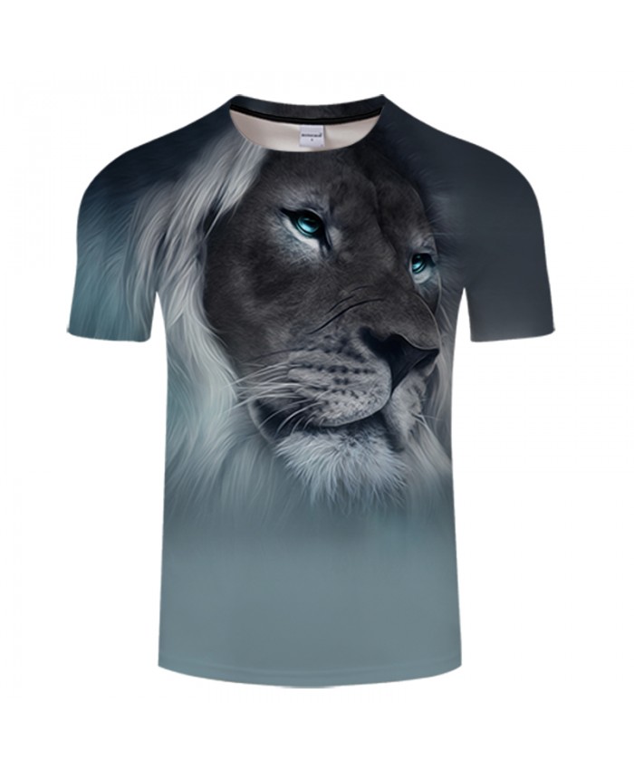 3D Digital Print T shirt Lion Design Short Sleeve shirt Unisex Summer Tee Top Plus Size 6XL Camiseta Male Brand Tee