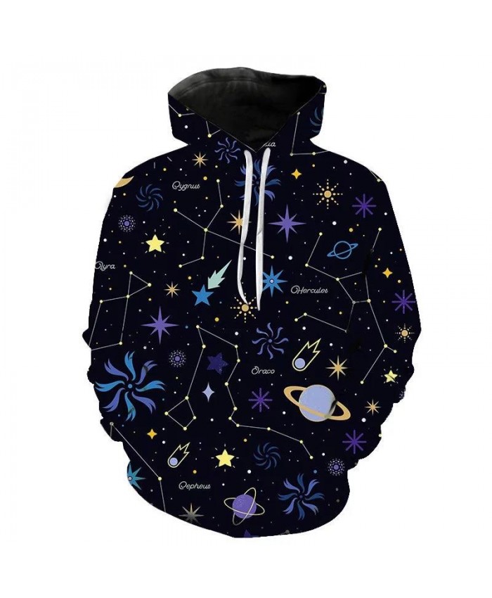 Spring And Fall Hoodies Cool Starry Sky Men Women Children 3D Printed ...