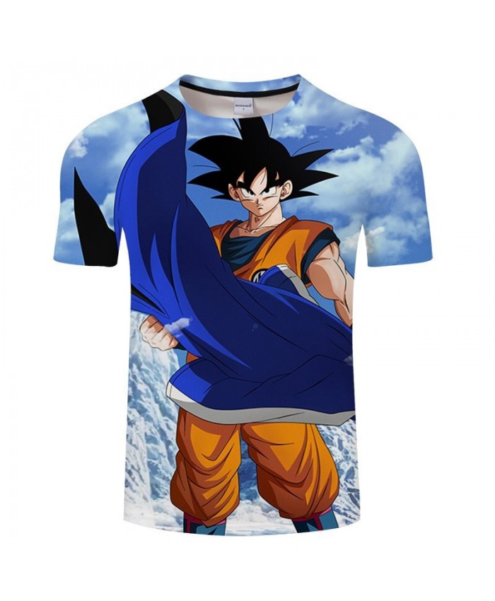 Cartoon Goku Nose Bleeding Dragon Ball 3D Print Men tshirt Anime Casual ...