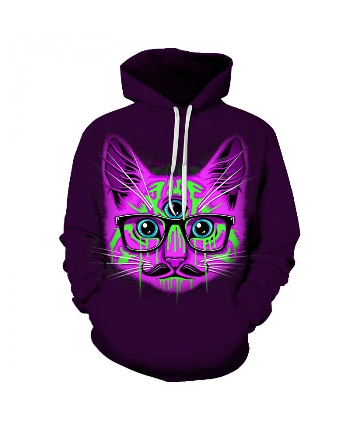 Sunglasses Cat 3D Printed Mens Pullover Sweatshirt Pullover Casual ...