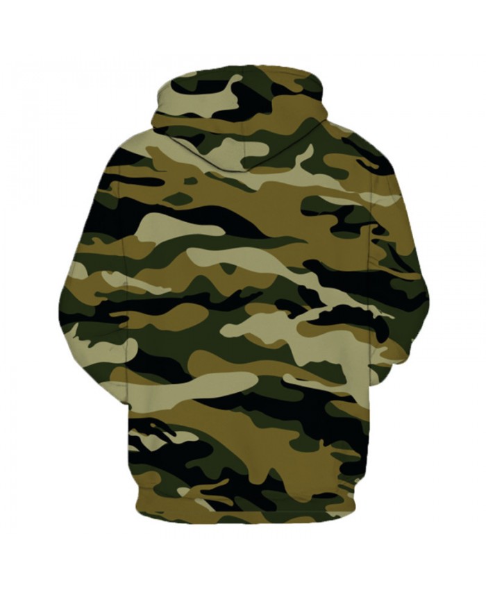 Military Style Army Green Camouflage Hooded Sweatshirt Autumn Pullover ...